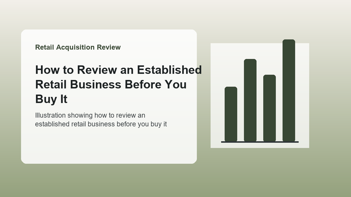 Retail due diligence checklist with cash flow and inventory review