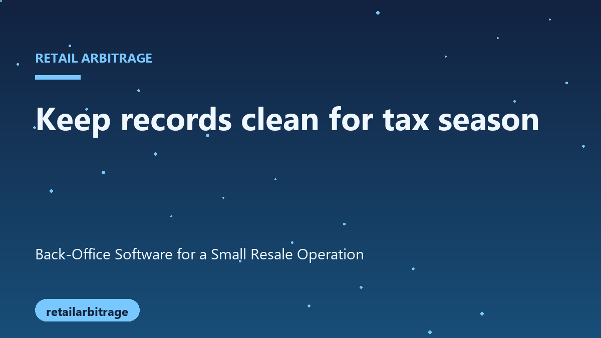 Checklist for keeping resale records organized for tax season